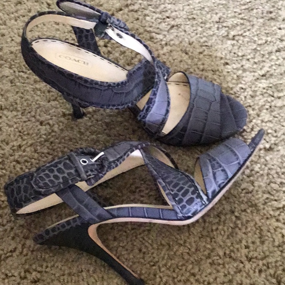 Coach Karlie embossed crocodile Grey 8 B